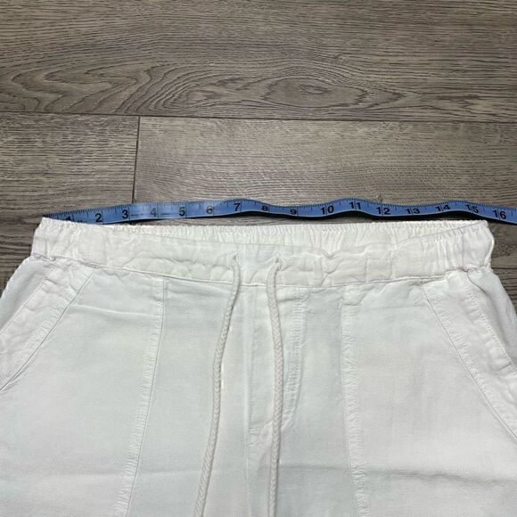 YFB Young Fabulous Broke Pants White Cotton Cropped Raw Hem Waist 30-31" - Picture 5 of 7